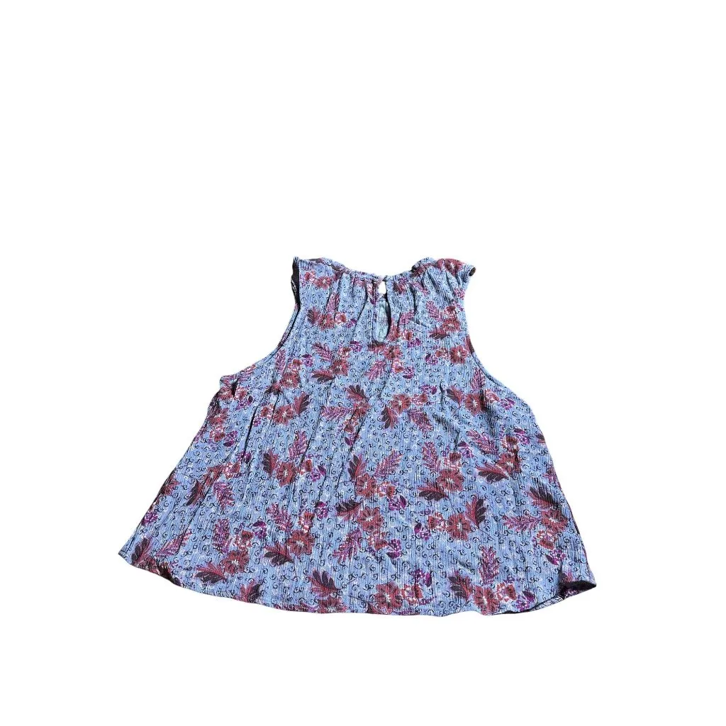 Roan & Ryan Evereve Floral Sleeveless Crop Top Sz M Boho Vacation Airy Size M - Image 2