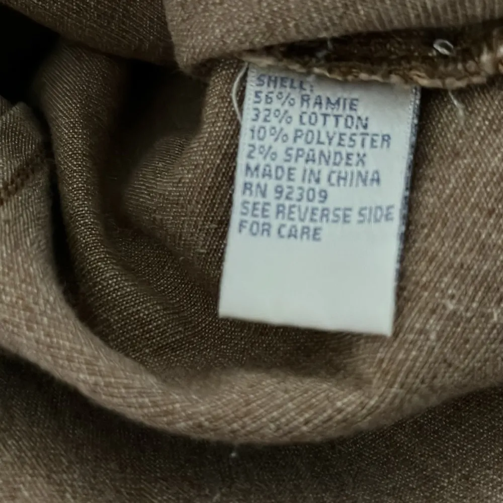 DG2 Embellished Distressed Wash Denim Shacket Brown Size XS - Image 7