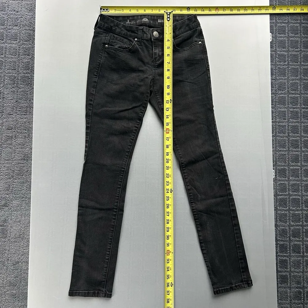 So Jeans Size 3 Women’s Girls Juniors Black Denim Skinny Leg Stretch Dark Wash - Image 10