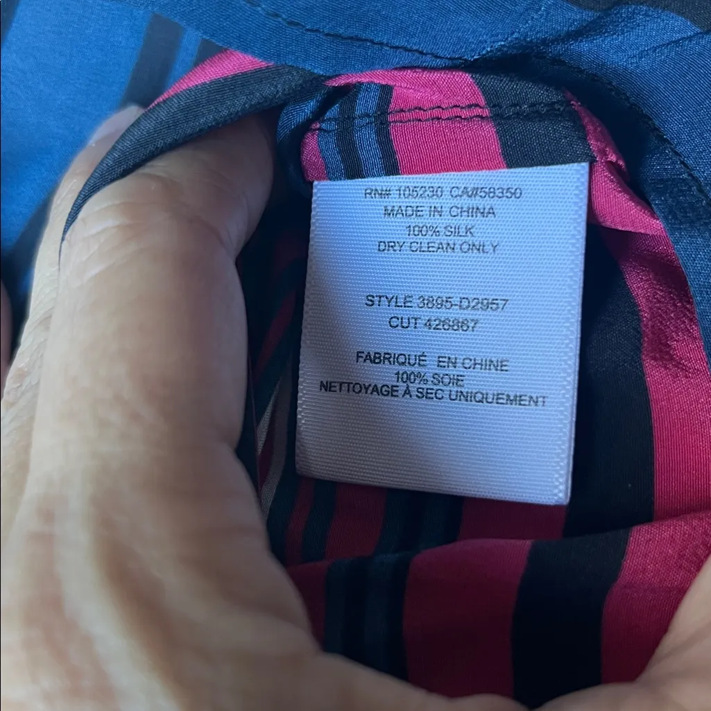 Joie Arla Off Shoulder Ruffle Belted Mini Dress Caviar Dark Navy Stripe Small - Image 8