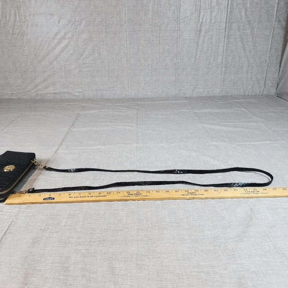 Cross Body Wristlet Purse Black Removable Strap Two Sides Zipper - Image 7