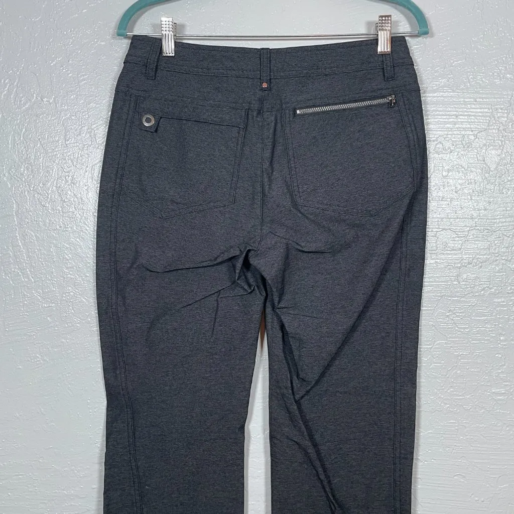 Royal Robbins Women 6 Gray Pants Pockets Stretch Adjustable Cuff Hiking Granola - Image 6
