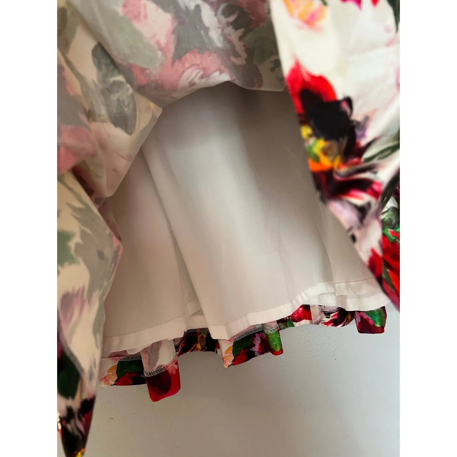 Milly Pleated‎ Floral Skirt - Image 3