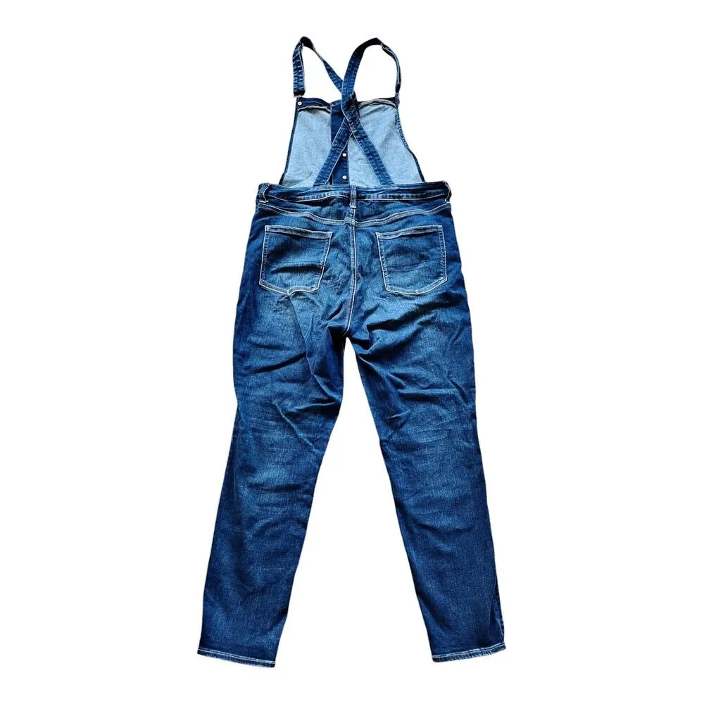 AMERICAN EAGLE Outfitters Next Level Stretch Denim Overalls Jegging 18L EUC - Image 5