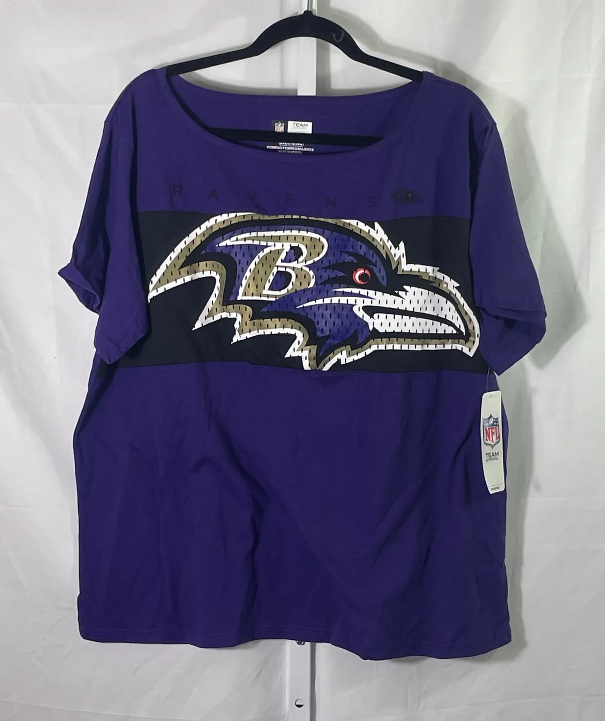 NWT Baltimore Ravens T-shirt  - Womens Size XXL  - Purple/White - Image 1