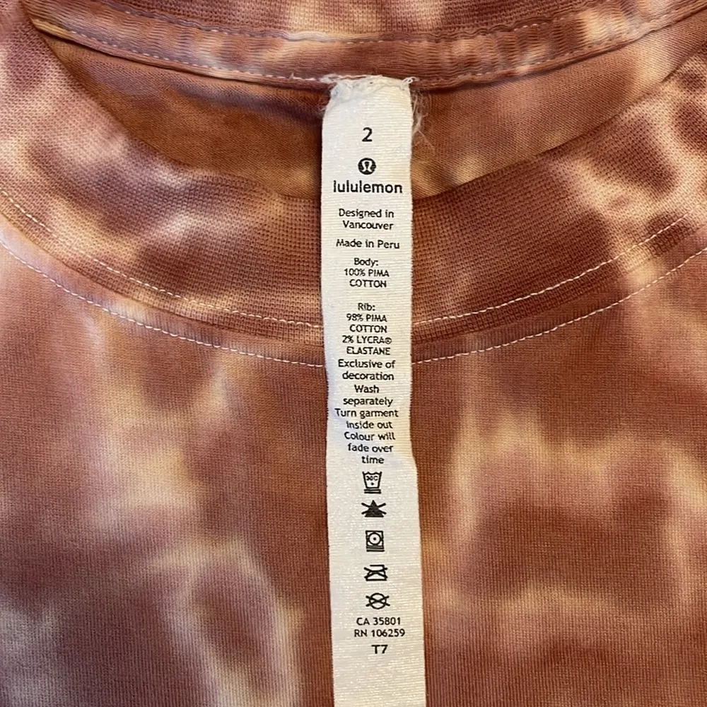 LULULEMON All Yours Tank Tie Dye in Marmoleado Tie Dye Ancient Copper Size 2 - Image 9