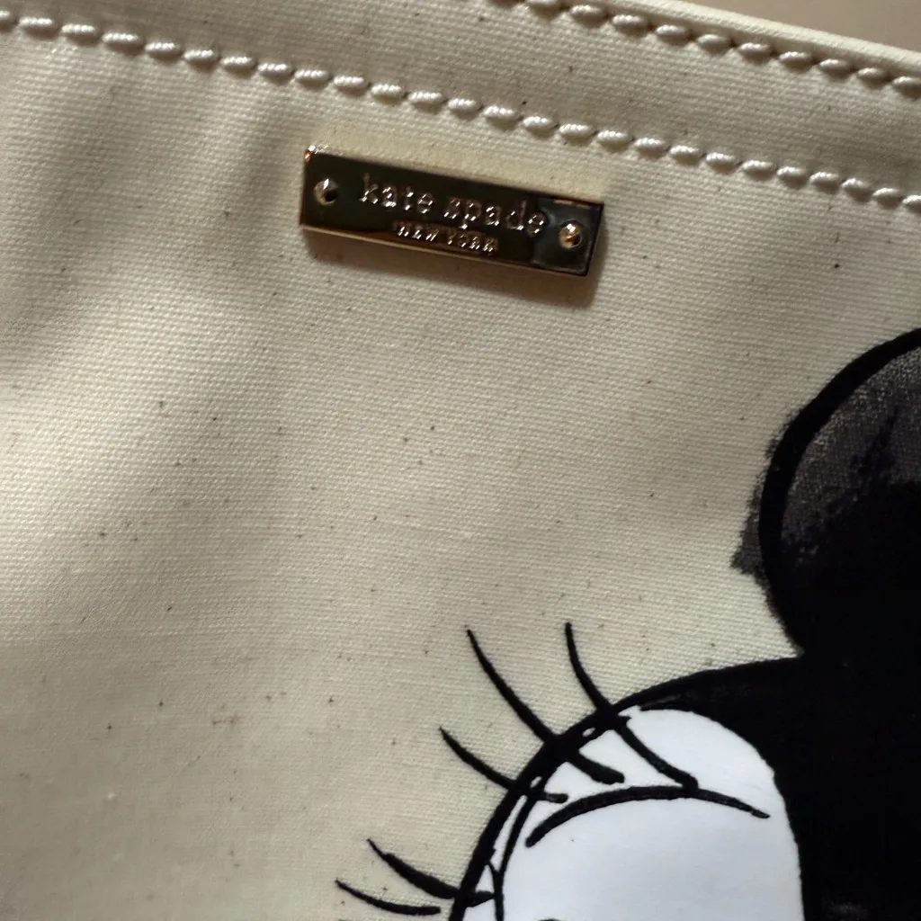 Disney Kate Spade‎ Minnie Mouse Mickey Francis Tote Bag Purse Disney E - Image 5