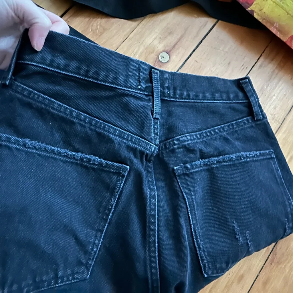 AGOLDE Distressed Black Jeans 100% cotton 25 - Image 6
