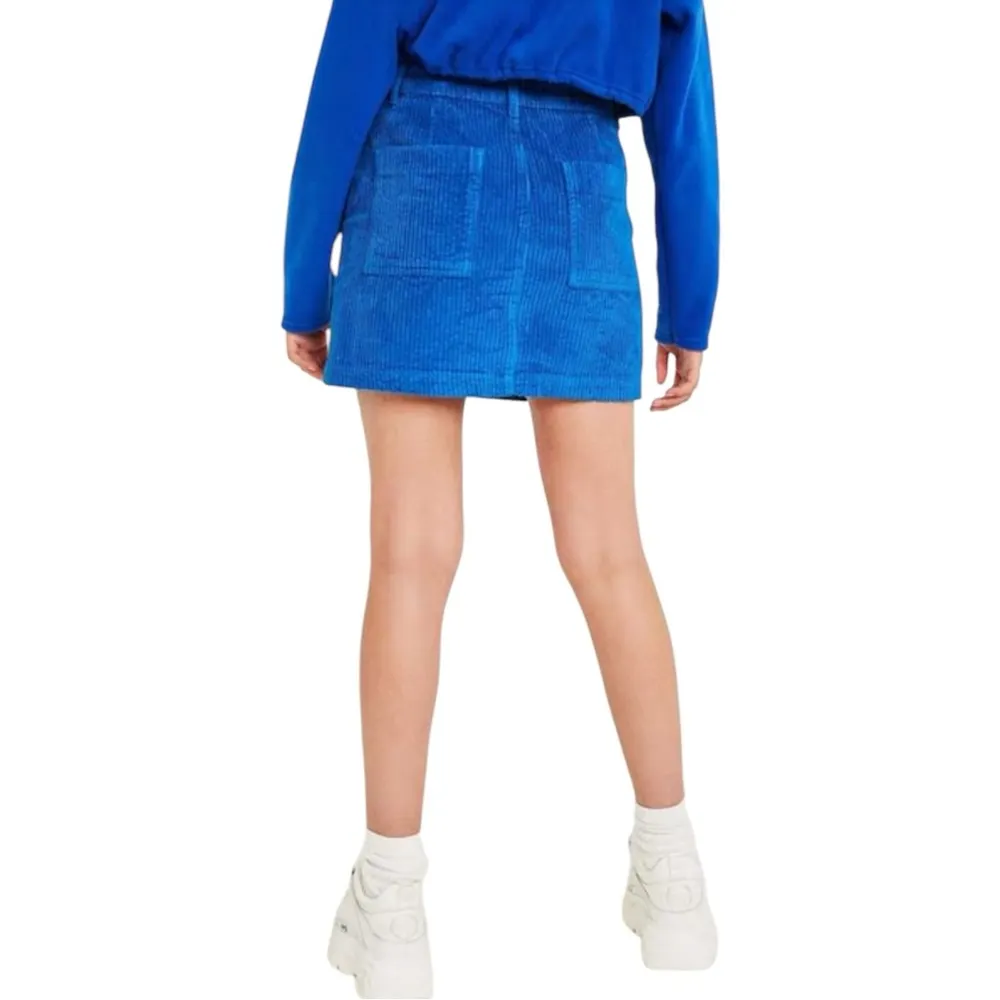 NWT BDG Urban Outfitters Wide Wale Corduroy Mini Skirt Blue Pockets Size Small - Image 7