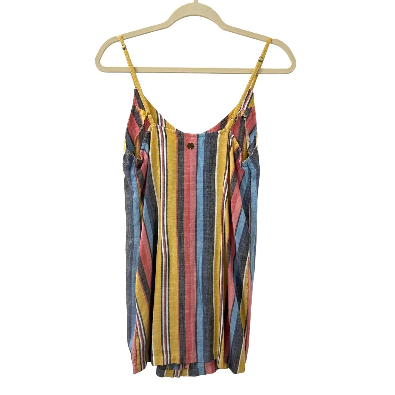 Rip Curl Wonderland Rainbow Button Down Mini Dress Size Juniors Women's Small - Image 3