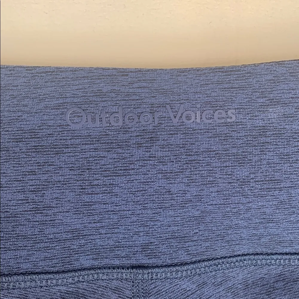Outdoor Voices size small biker shorts heather Blue Activewear athletic yoga - Image 9