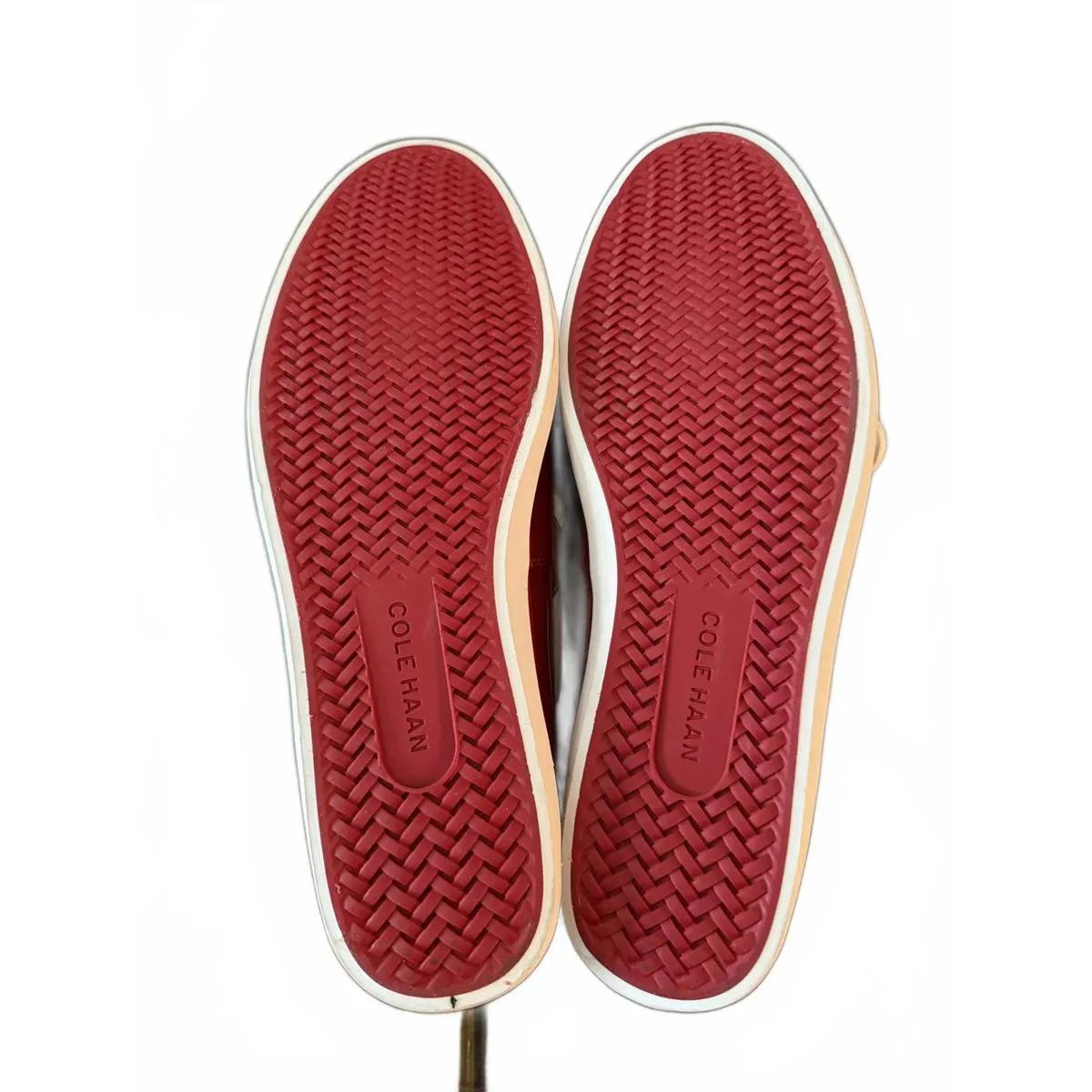 NEW Cole Haan Women's Loafers Boat Shoes Size 7.5B Shiny Red White Ties Casual - Image 8