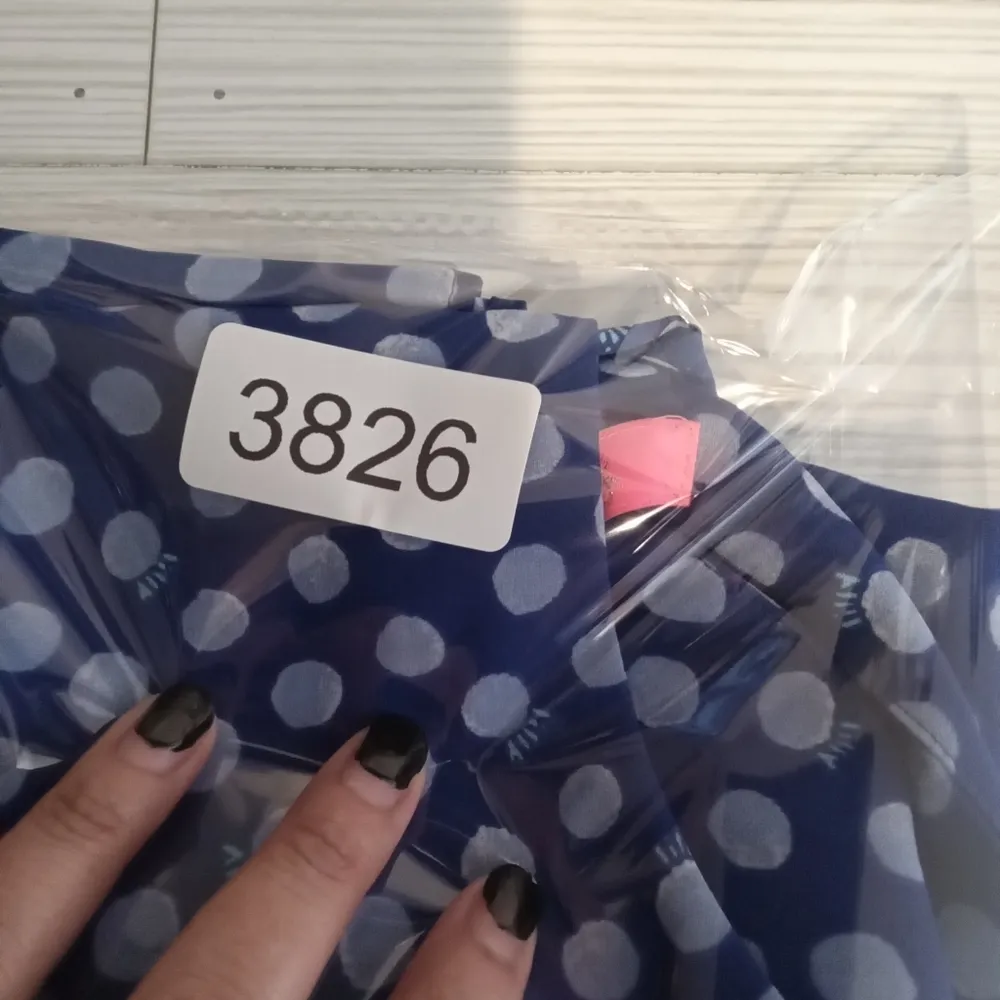 Langston pocket dot royal purple women's blouse SZ small - Image 10