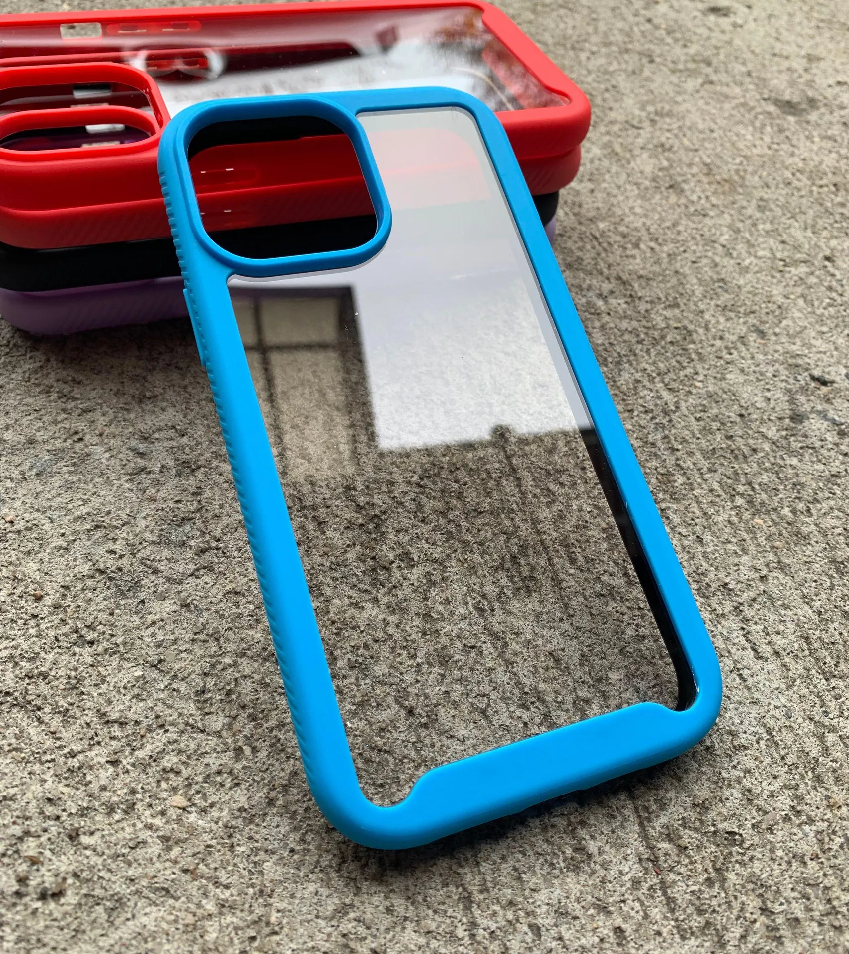 iPhone 13 Pro Max 360 shockproof clear candy case Blue - Image 3