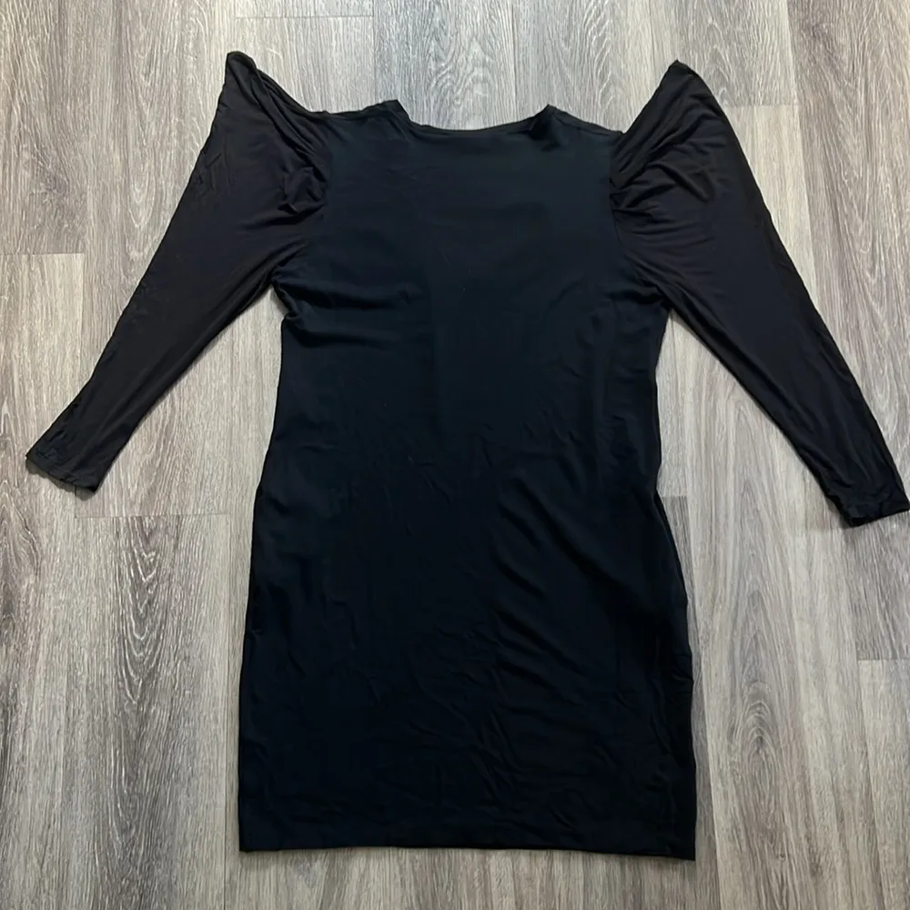 Love Moschino Exaggerated Shoulder Womens Jersey Mini Dress 46 US Size 10 - Image 4