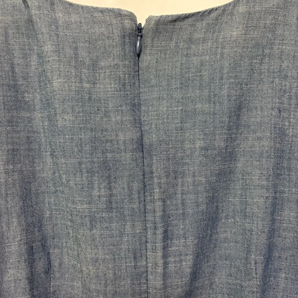 J. Crew Chambray Ruffle Hem Dress Size 8‎ - Image 9