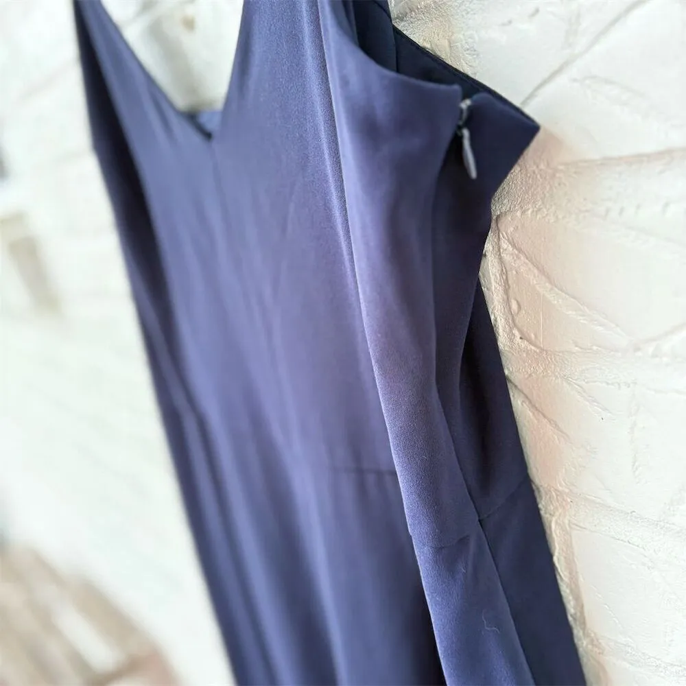 Gianni Bini Size 12 Navy Stella Sleeveless Ruffle Jumpsuit Party Cocktail - Image 6