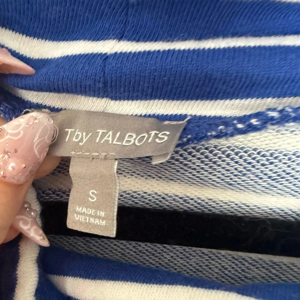 T by Talbots Women’s Small Striped Pullover Sweatshirt - Image 2