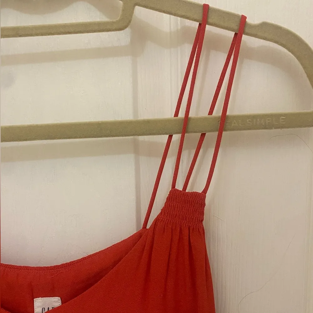 GAP Double Strap Fully Lined Ruffle Hem Tank Top - Image 2