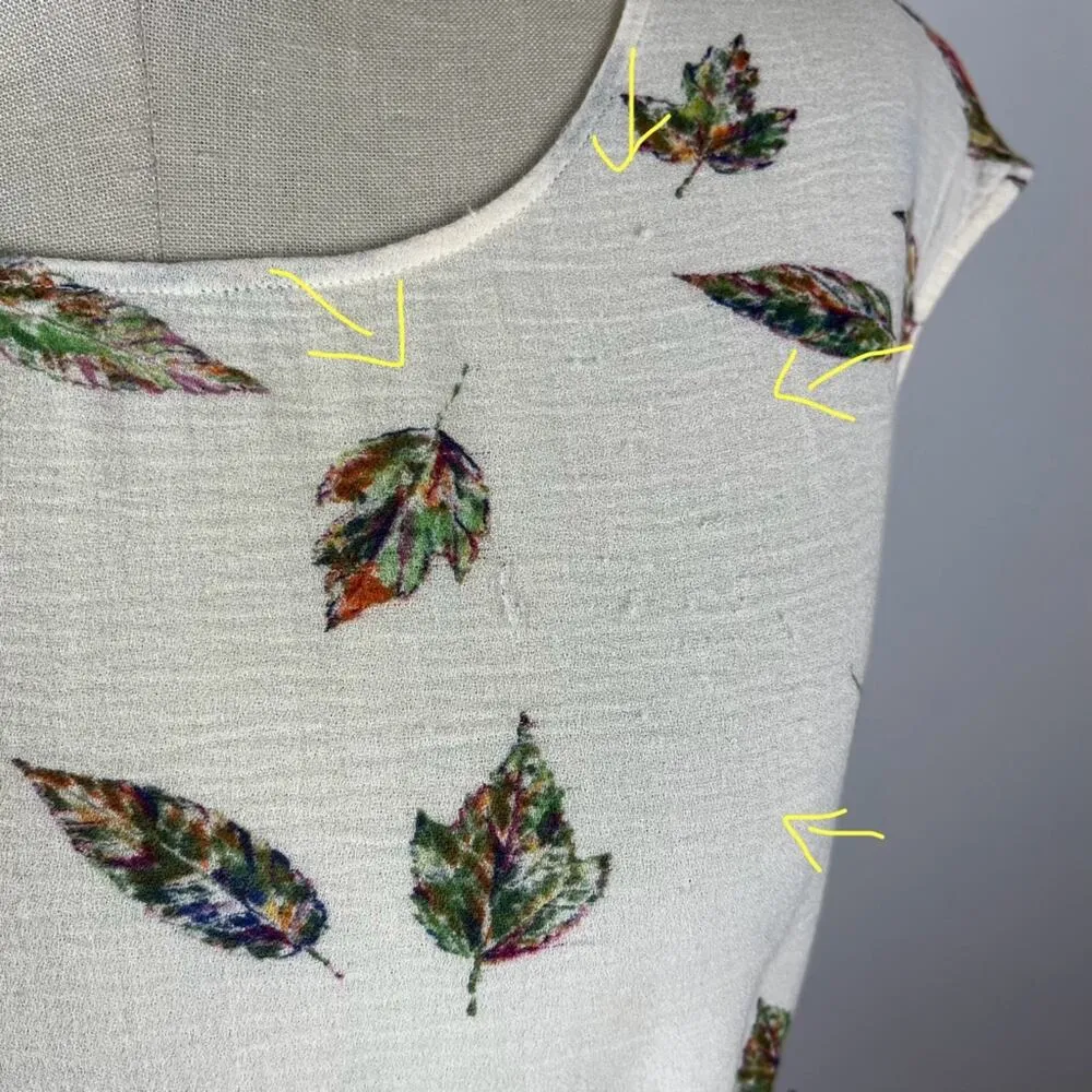 Anthropologie Odille Feather Leaf Peplum Top Size 4 - Image 5