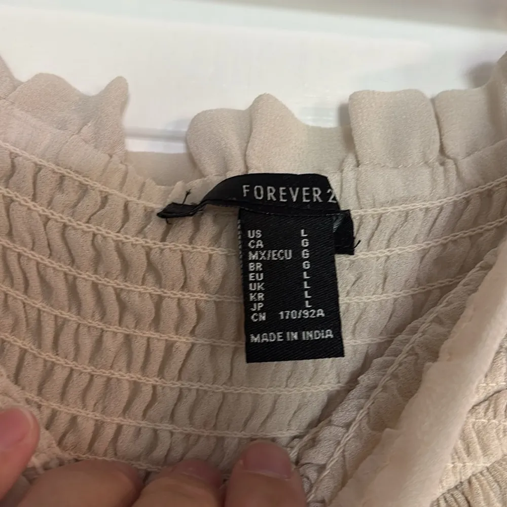 Forever 21 Tan Smocked Bubble Mini Skirt - Image 2