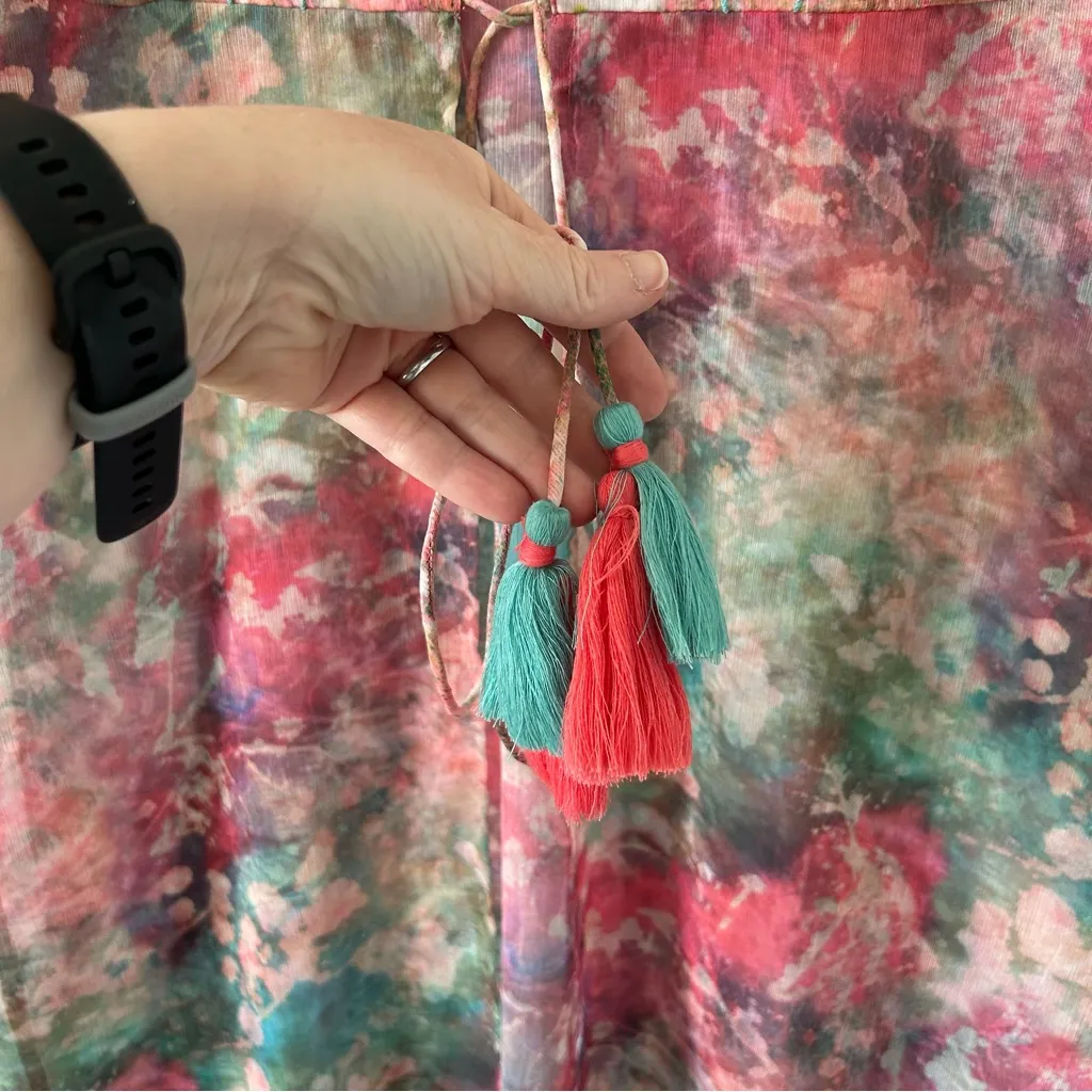 Soft Surroundings Embroidered Beaded Primavera Boho Topper Kimono Cardigan XL - Image 3