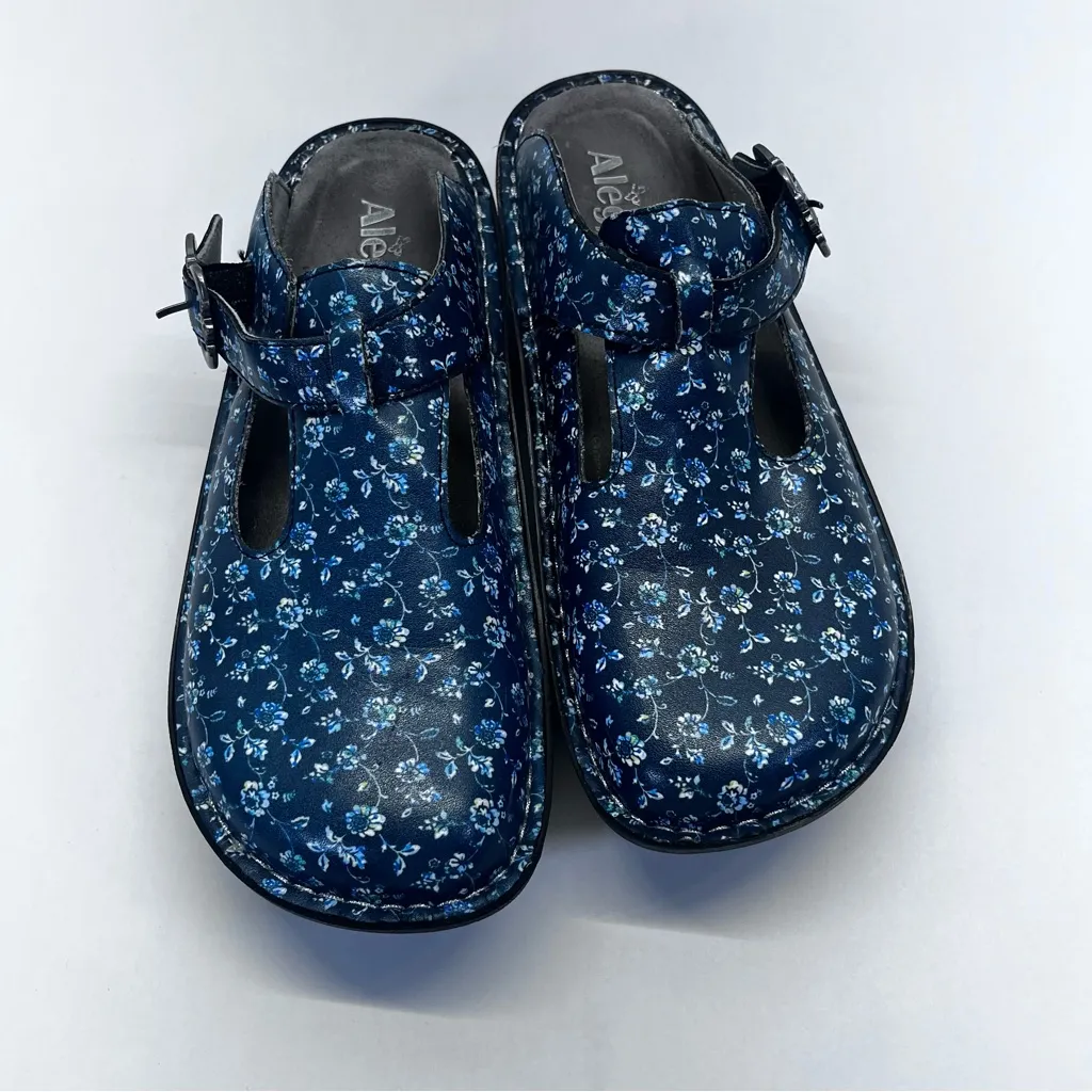 Alegria Blue Floral Slip-On Shoes - Image 2