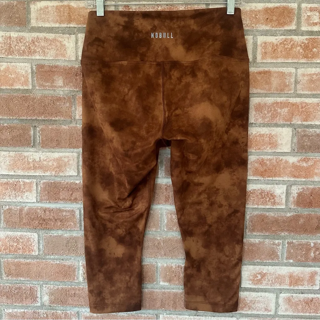 NOBULL Leggings Cropped Brown Tie Dye High Waist Women’s Medium CrossFit Gym - Image 5