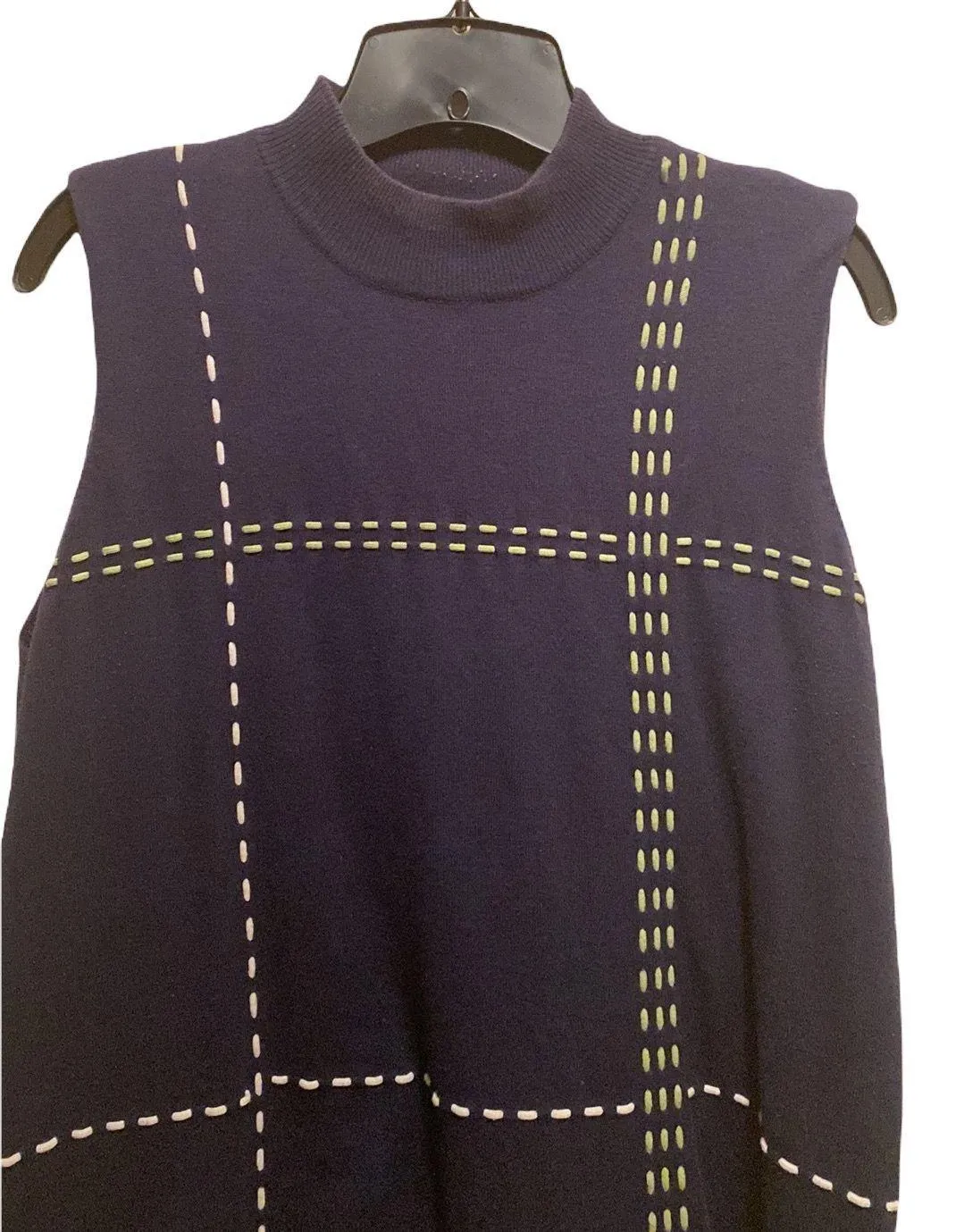 Requirements Navy Blue Sweater Sleeveless - Image 3