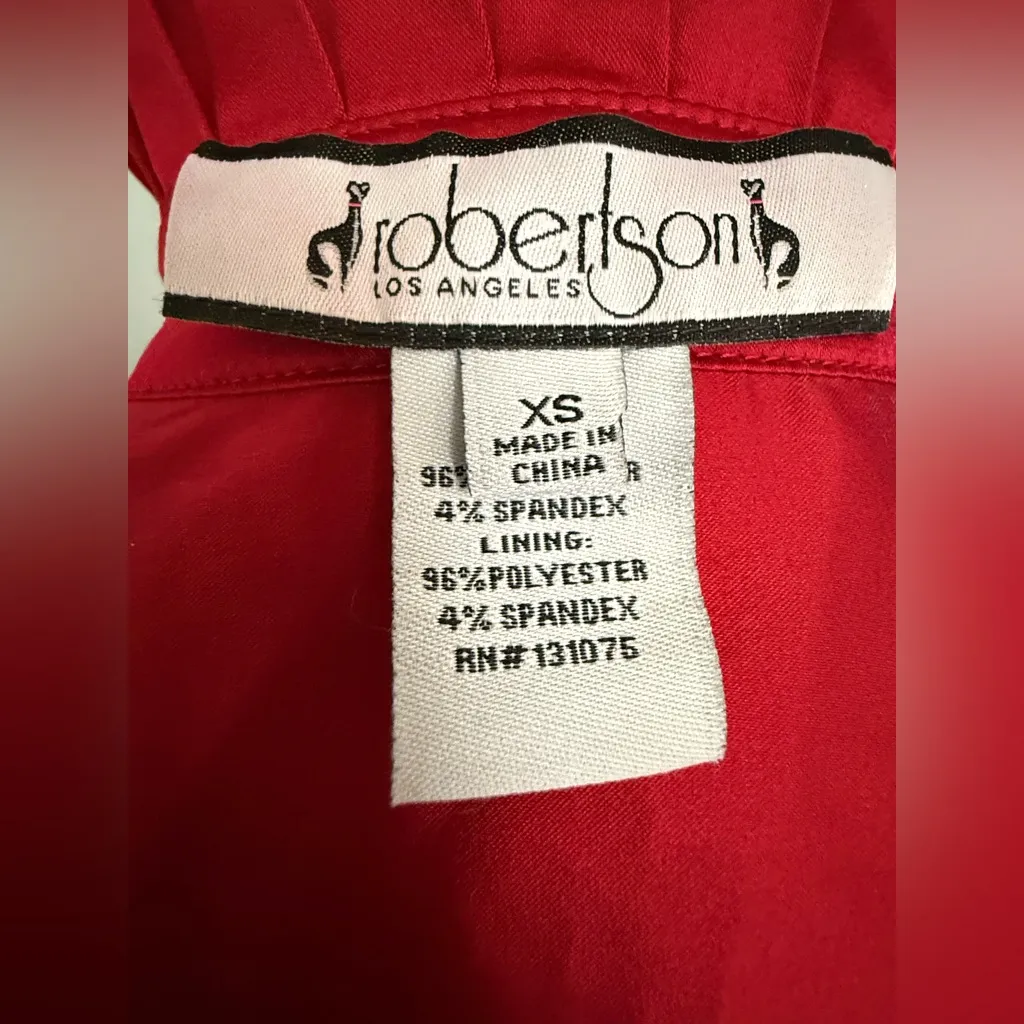 Reversible Robertson LA 2000s Y2K Paisley Red Satin Top Satin Blouse Romantic XS - Image 9