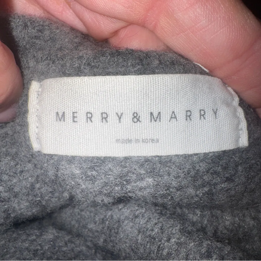 Merry & Marry Dark Gray Wool Turtleneck Sweater - Image 3