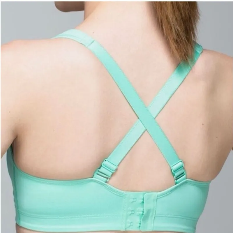Lululemon Mint Blue Ta Ta Tamer Adjustable Strap Sports Bra Size 36 C - Image 10