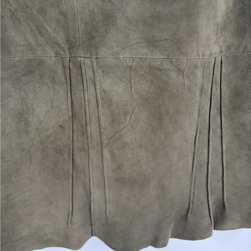 Banana Republic y2k 2000s bohemian boho Genuine Leather maxi skirt size 29 - Image 10