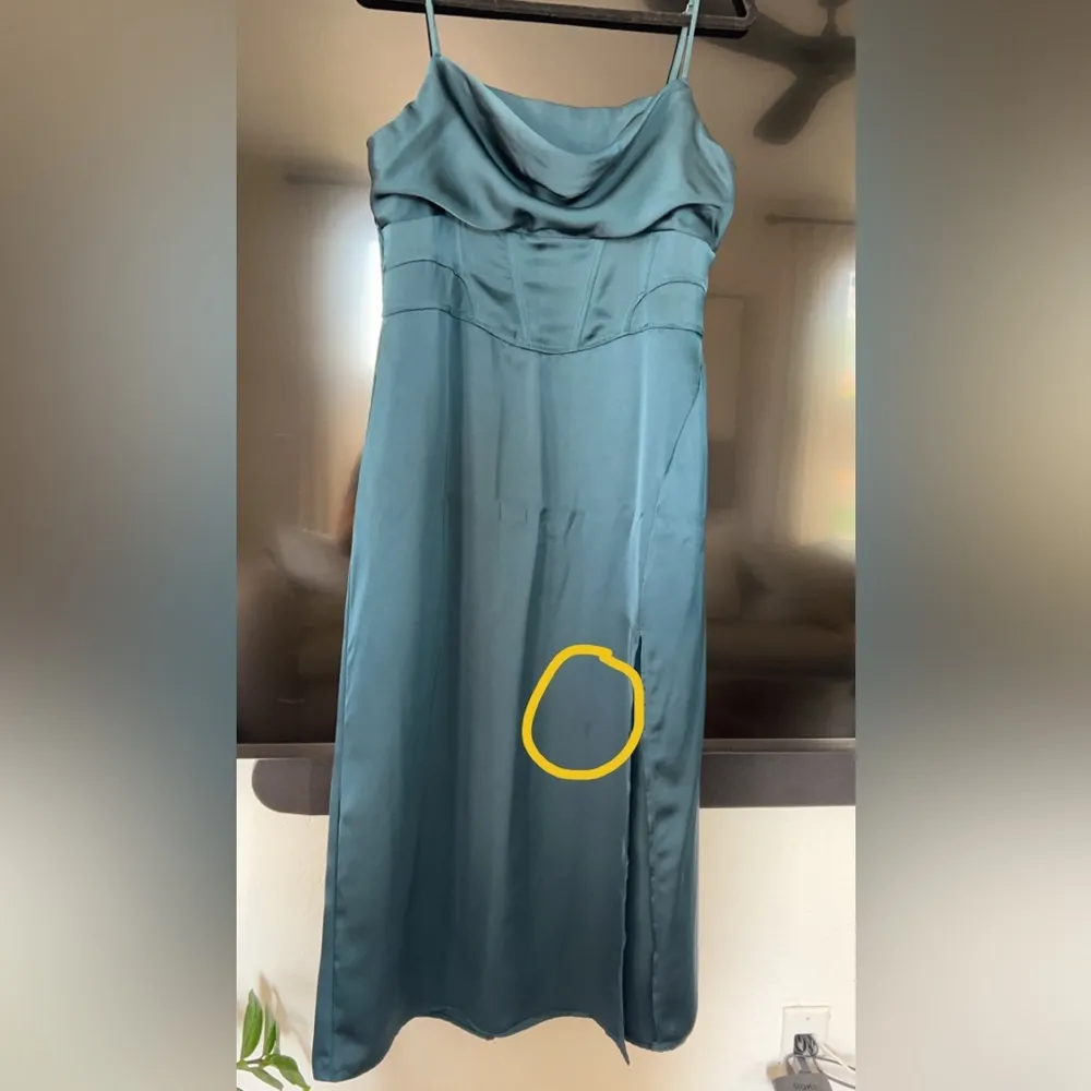 Vici - Simply Breathtaking Satin Cowl Neck Midi Dress - Hunter Green - XL - Image 6