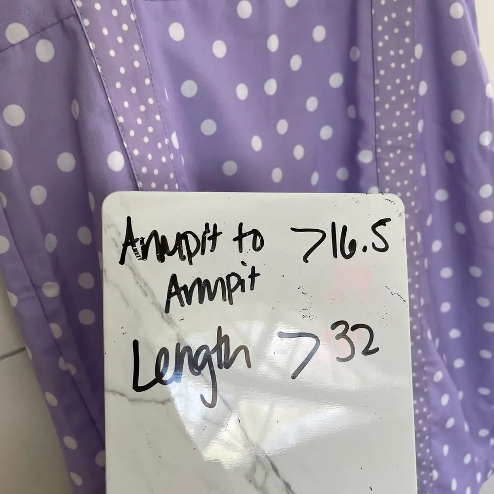 Solid & Striped  Lavender Polka Dot Dress - Image 7