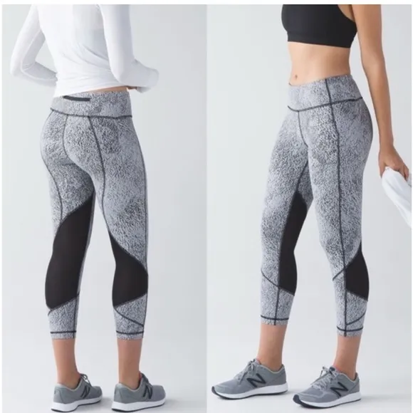 Lululemon Leggings Pace Rival Cropped 22” Power Luxtreme Spray Jacquard mid rise - Image 2