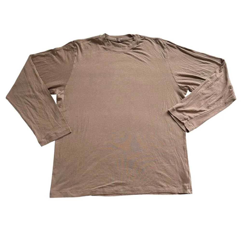 SKIMS Boyfriend light brown long sleeve t-shirt top size M - Image 11
