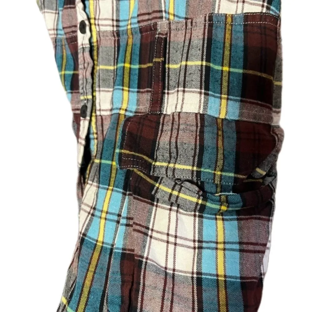 Hurley plaid mini dress tunic top - Image 9