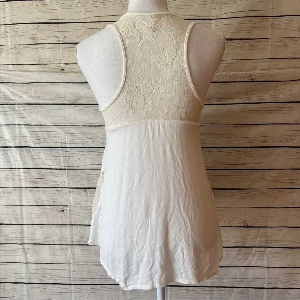 Robin K Chic Ivory Lace Women's Tank Top Size Medium White - Image 5