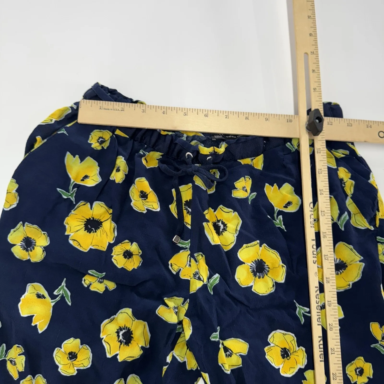 Zara‎ Pants Womens Small Floral Print Drawstring Waist Casual Lightweight - Image 6