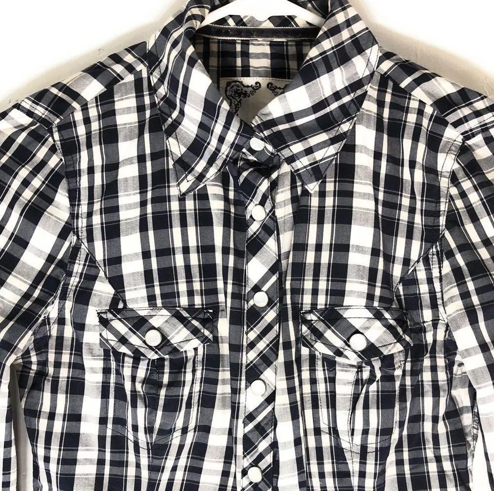 Guess Jeans Plaid Western Cut Shirt - Image 3