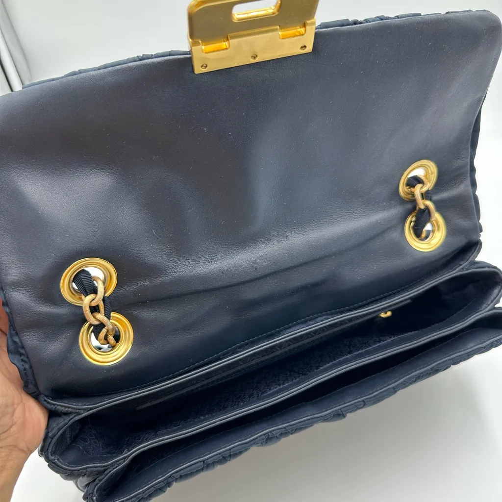 Nina Ricci Midnight Blue Braided Shoulder Bag - Image 7