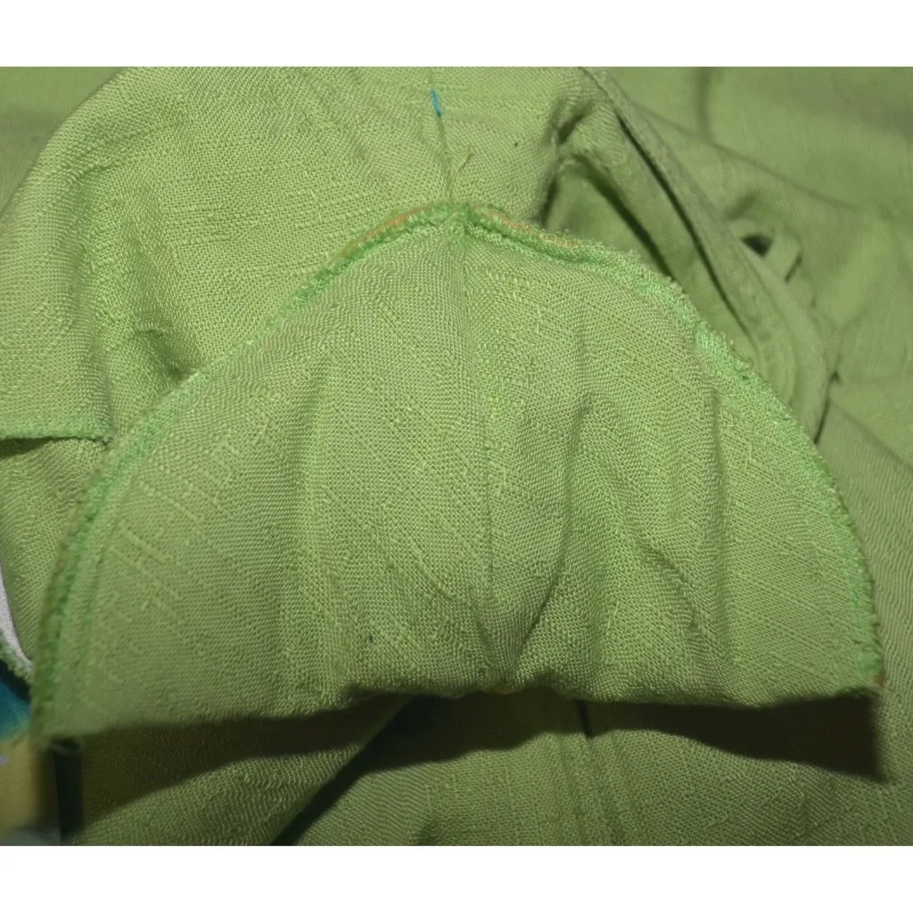 Vintage S.L. Fashions Green Button Up Shift Maxi Dress Size 28W Retro Secretary - Image 8