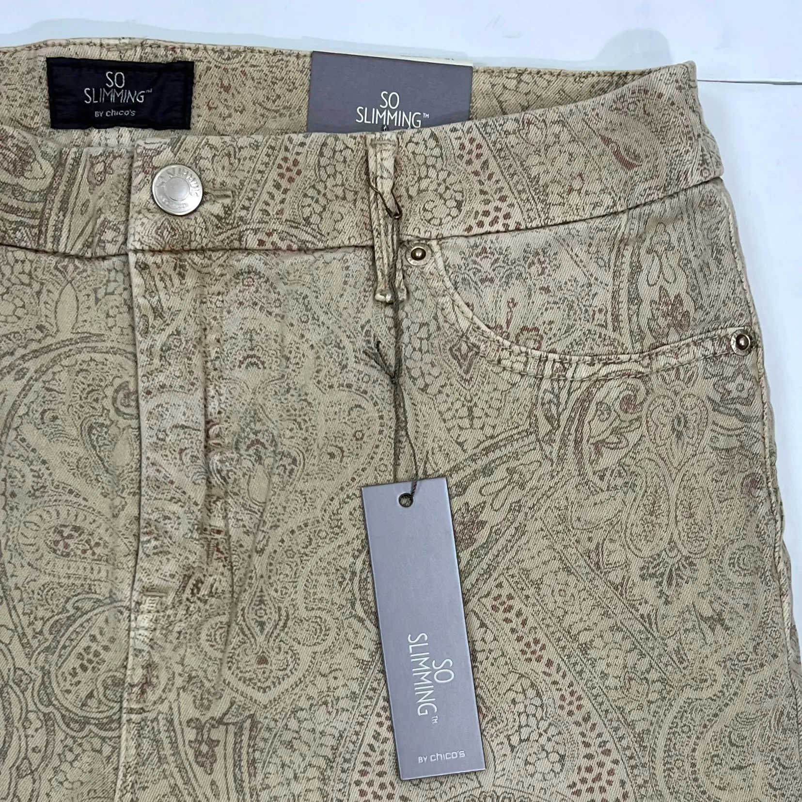 So Slimming Paisley Printed Jeans Jeggins - Image 8