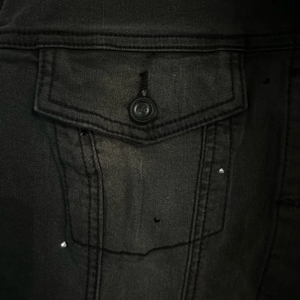 DG2 by Diane Gilman Charcoal Jean Jacket Gray Size L - Image 5