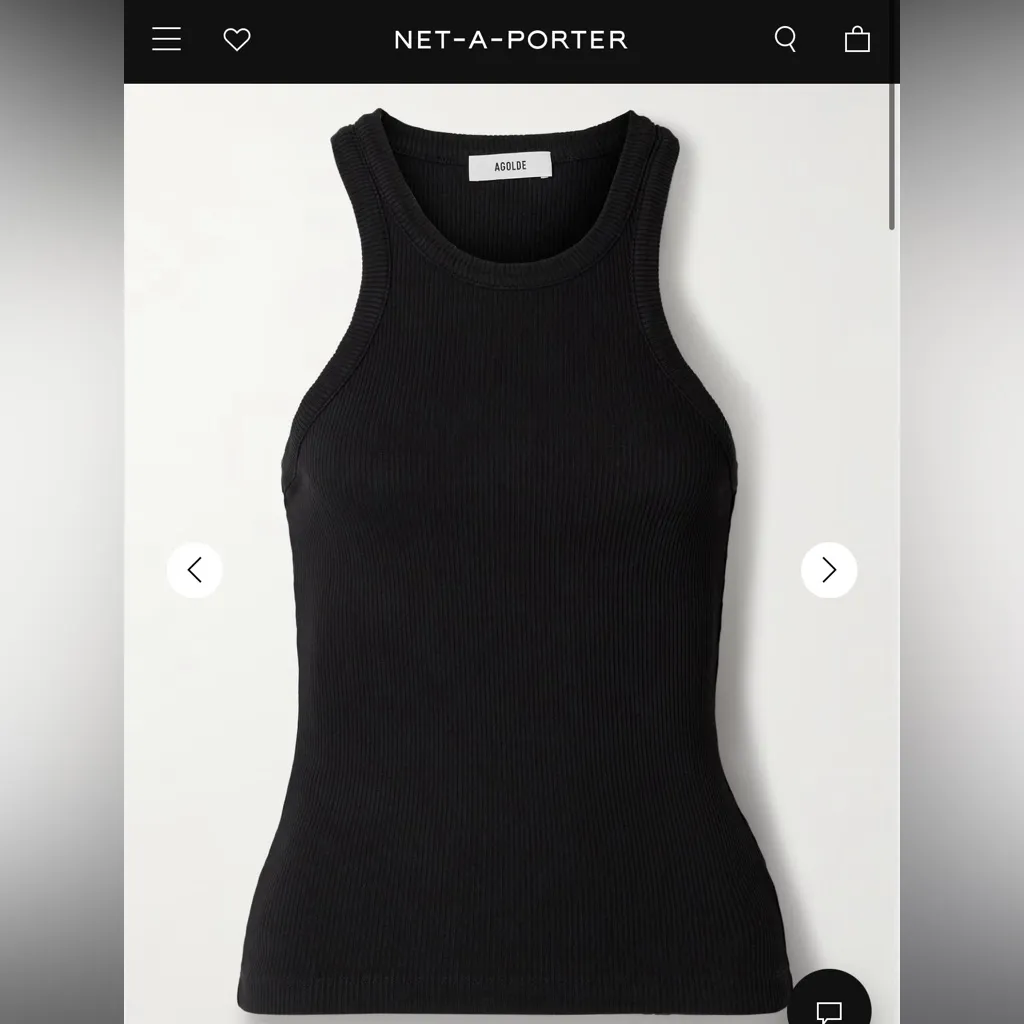 Agolde Rayne Ribbed Organic Stretch Cotton Tank - Image 5