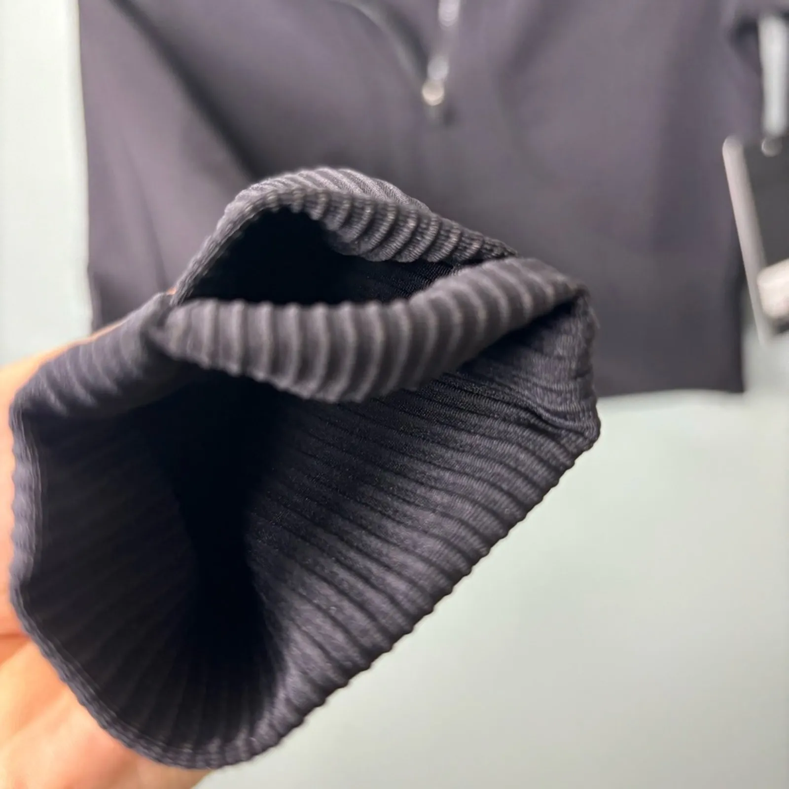 NWT Vortex Rib Academy Half Zip Jacket Black Small - Image 6