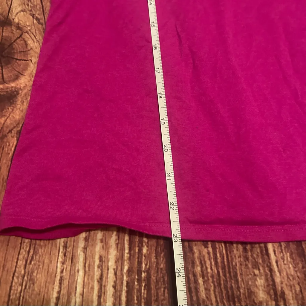 Women’s The Nike Tee V-Neck Fuchsia Size Medium - Image 3