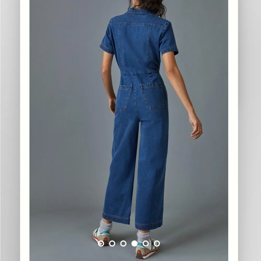 Anthropologie Porridge Maggie Relaxed Denim Jumpsuit NWT Small - Image 5