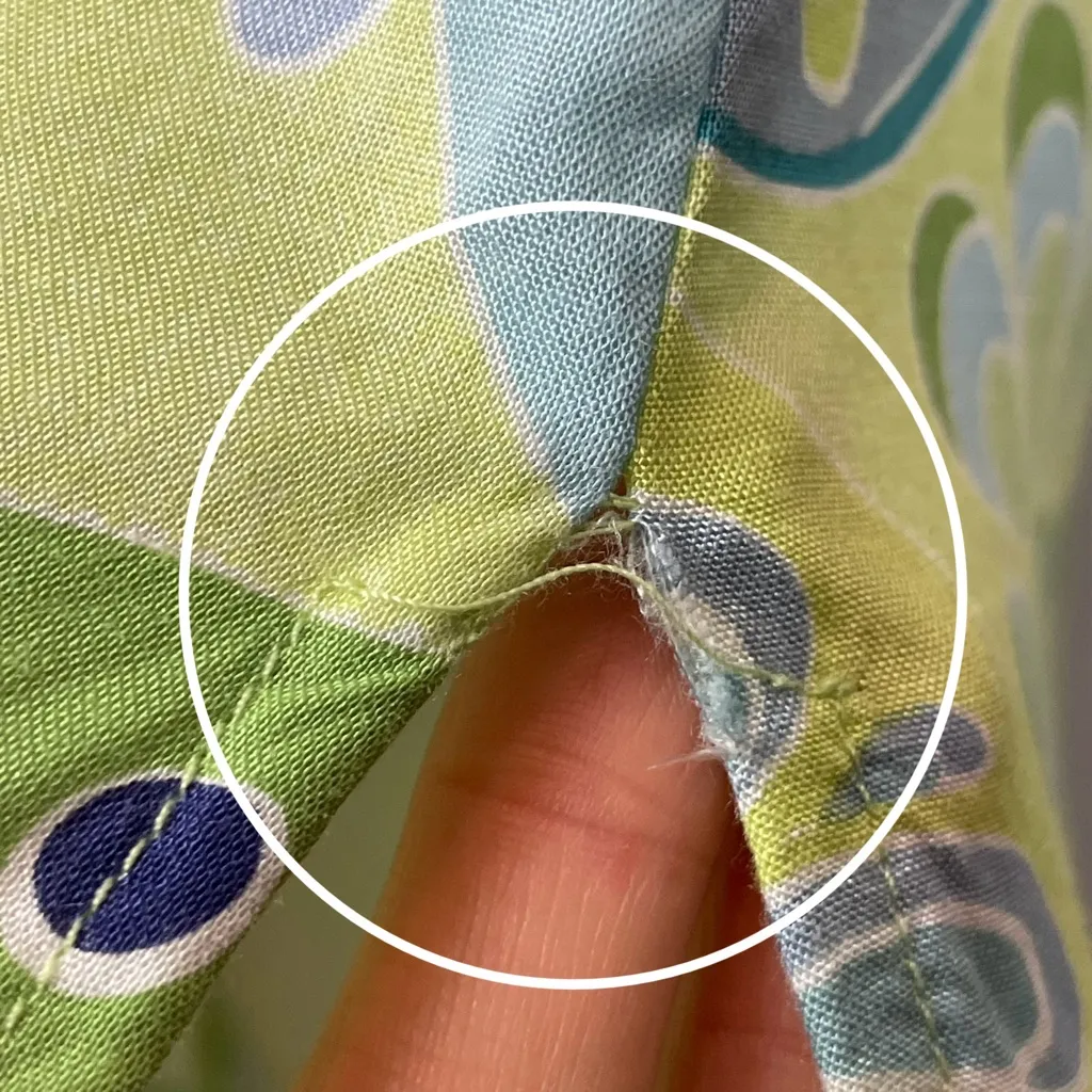 Vintage 90s Dress‎ Fish Print Women Playful Green Abstract Sleeveless Midi Small - Image 9